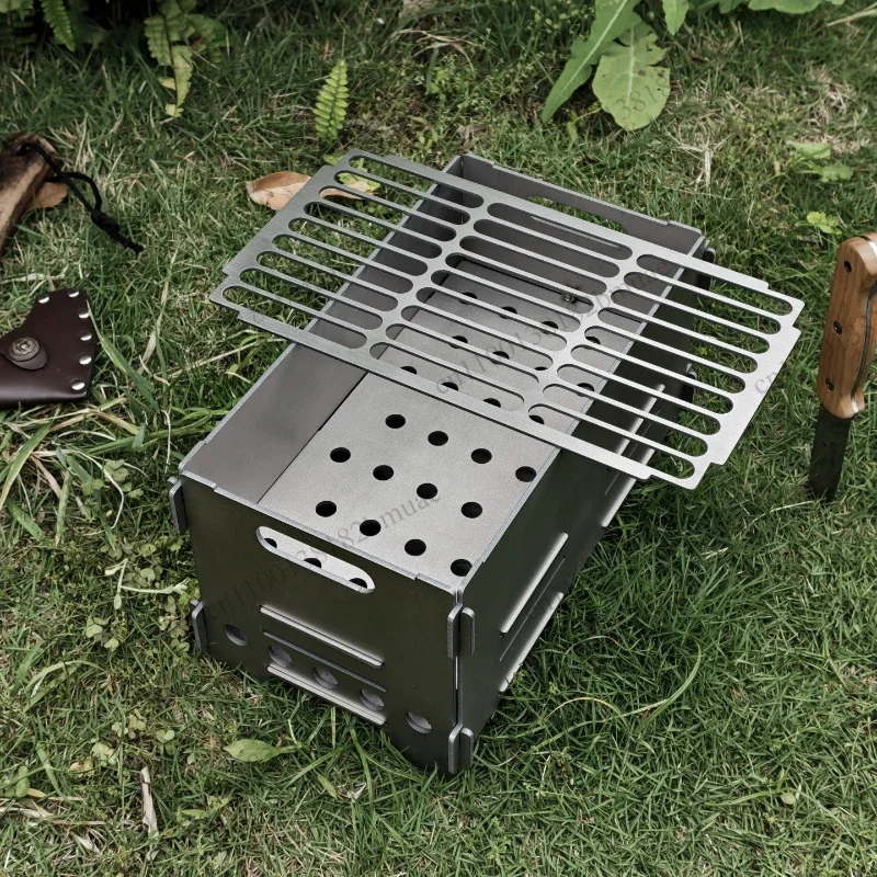 Pure Titanium Alloy Barbecue Grill Custom, Portable Assembled Carbon Furnace Incinerator