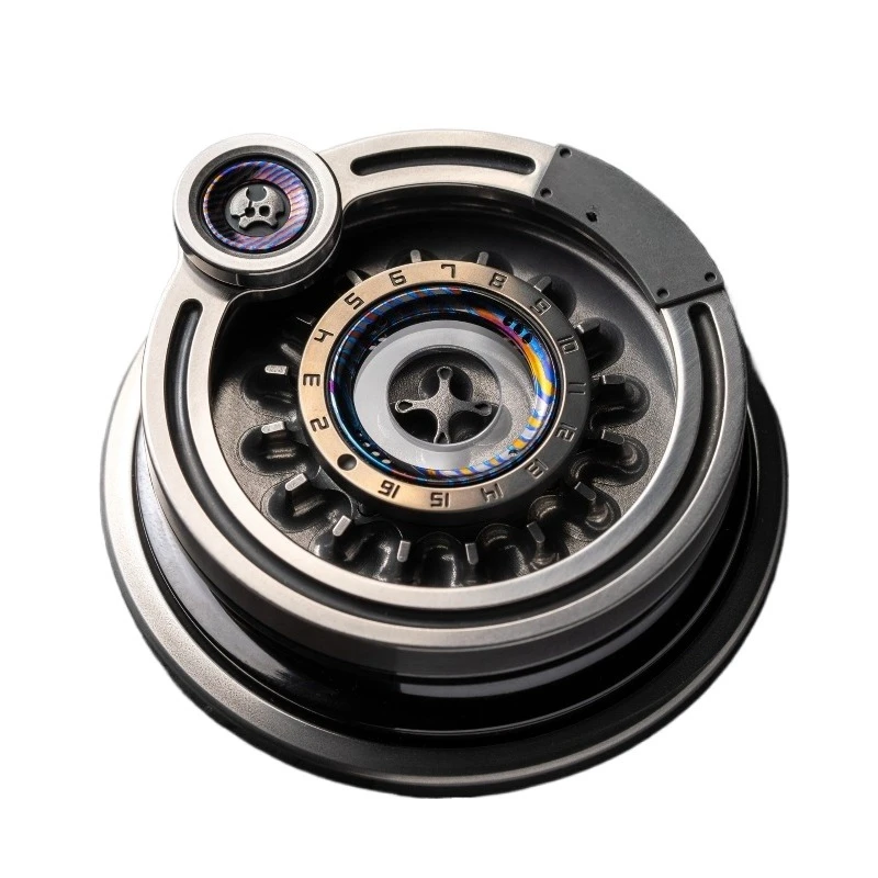 For MEGA Magnetic Linkage Desktop Roulette, Black Technology Decompression EDC Toy