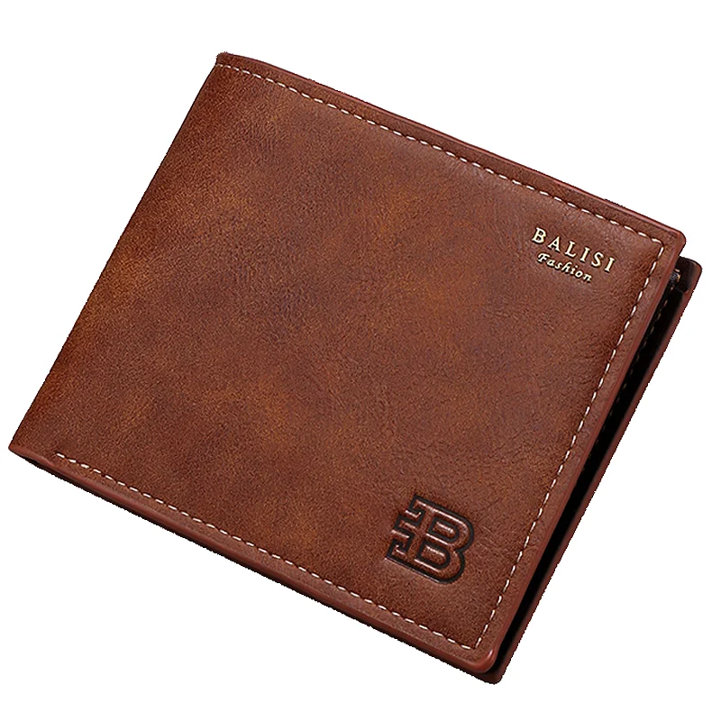 2023 New Men Wallets Small Money Purses B Letter New Thin Wallet With Coin Bag Zipper Wallet portfel damski Business Male Purse