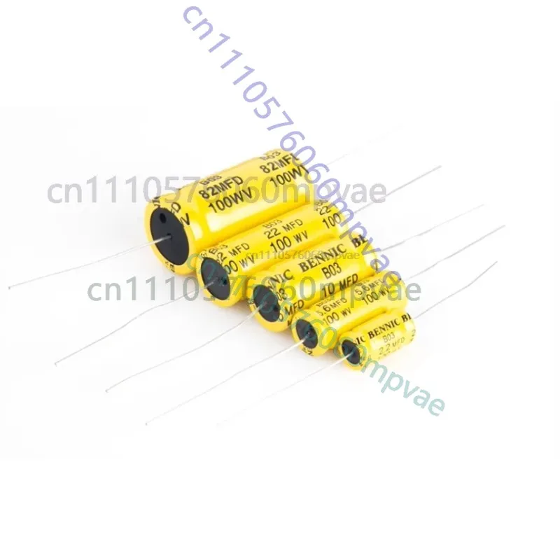 4pcs China Taiwan Original BENNIC B03A series frequency divider capacitor 3% horizontal non-polar electrolytic capacitor
