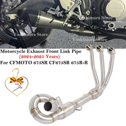 For CFMOTO 675SR CF675SR 675R-R 675 SR-R 2024 2025 Motorcycle Exhaust System Escape Front Mid Link Pipe Connecting 51MM Muffler