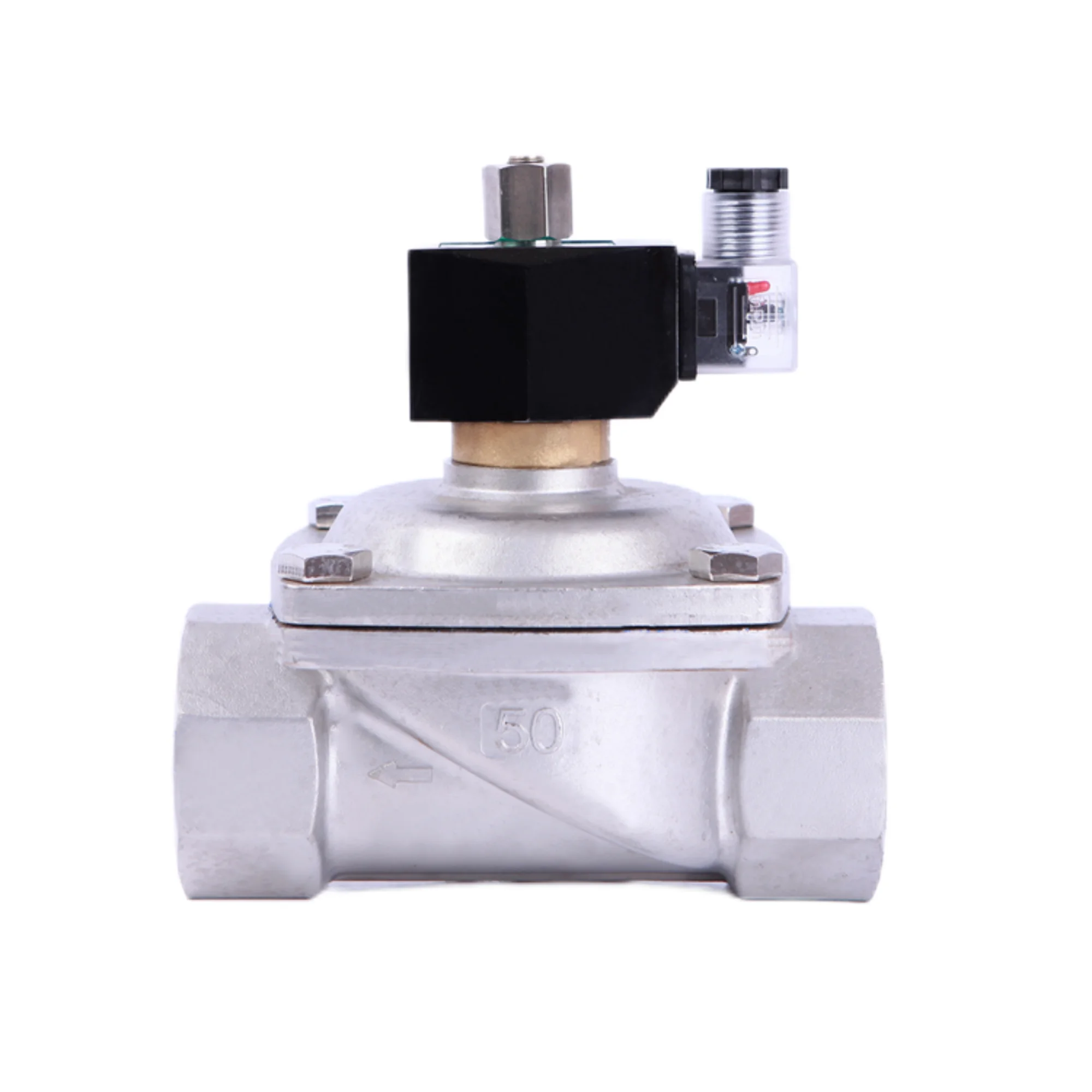 AC220V DC12V DC24V Normal Open Stainless Steel Solenoid Valve 3/8inch To 2inch Diaphragm Structure for Water Directing Acting