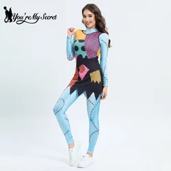[You're My Secret] Nightmare Christmas Sally Cosplay Costumes Sets Disguise Jumpsuits Carnival Party Zenti Bodysuit Oufits