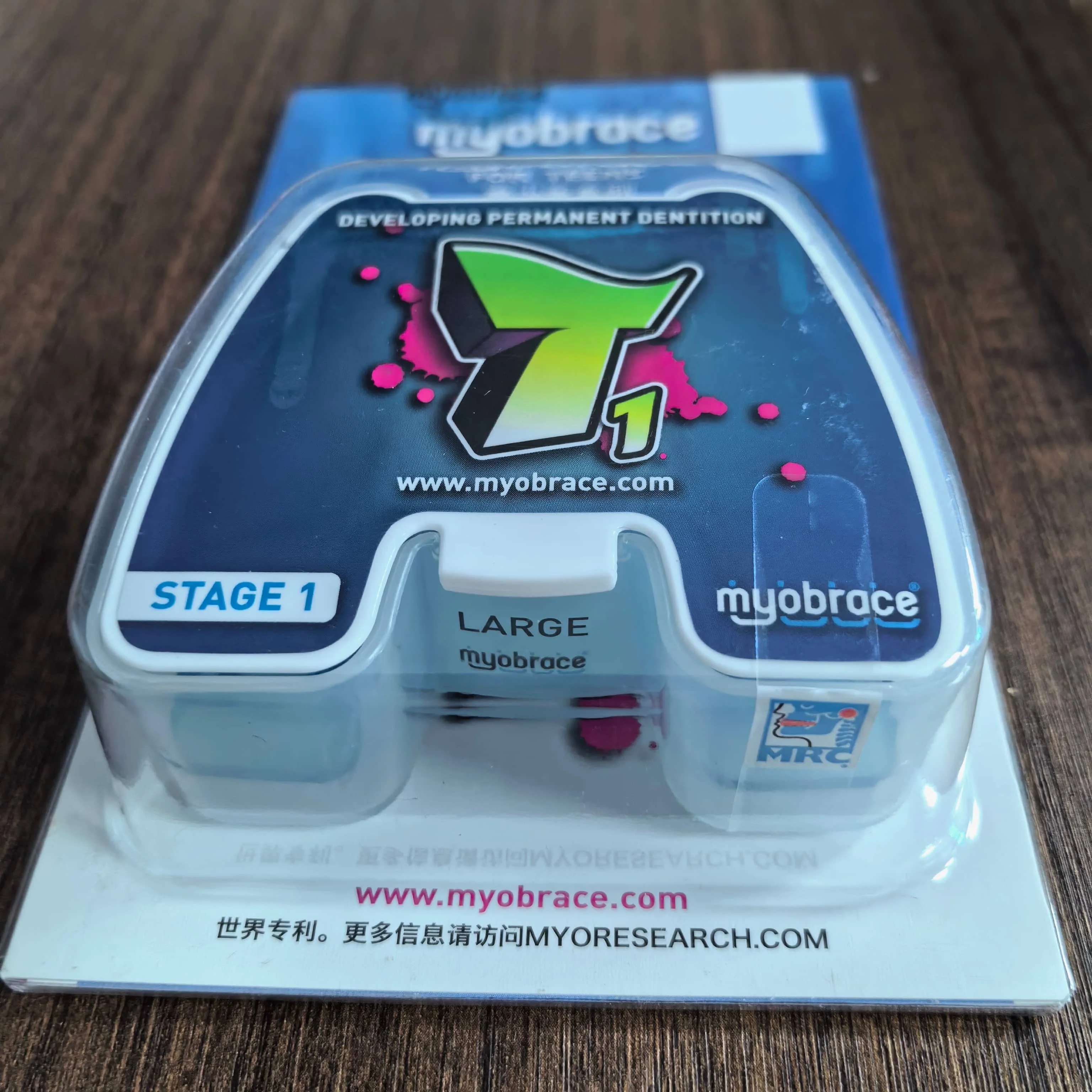 Orthodontic Teeth Trainer T1 (Medium/Large) | MRC Myobrace Appliance for Teens -Open Bite Correction & Mouth Breathing Treatment