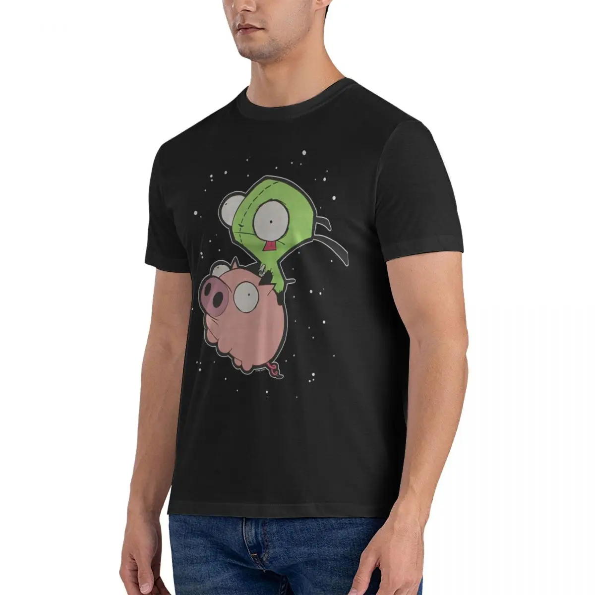 Cool Art T-Shirt uomo girocollo 100% cotone T Shirt Invader ZIM maglietta manica corta Idea regalo vestiti