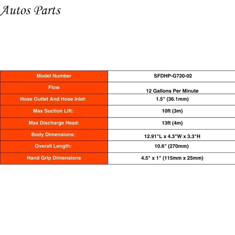 

57BA Marine Boat Priming Hand Manual Bilge Pumps For Water Transfer 720GPH