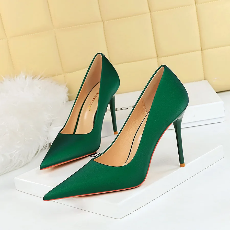 

new pattern Edition Fashion Simple Fit Slim Super Thin Shallow Mouth Pointed High Heel Women's Ladies Single Shoe Women Pumps