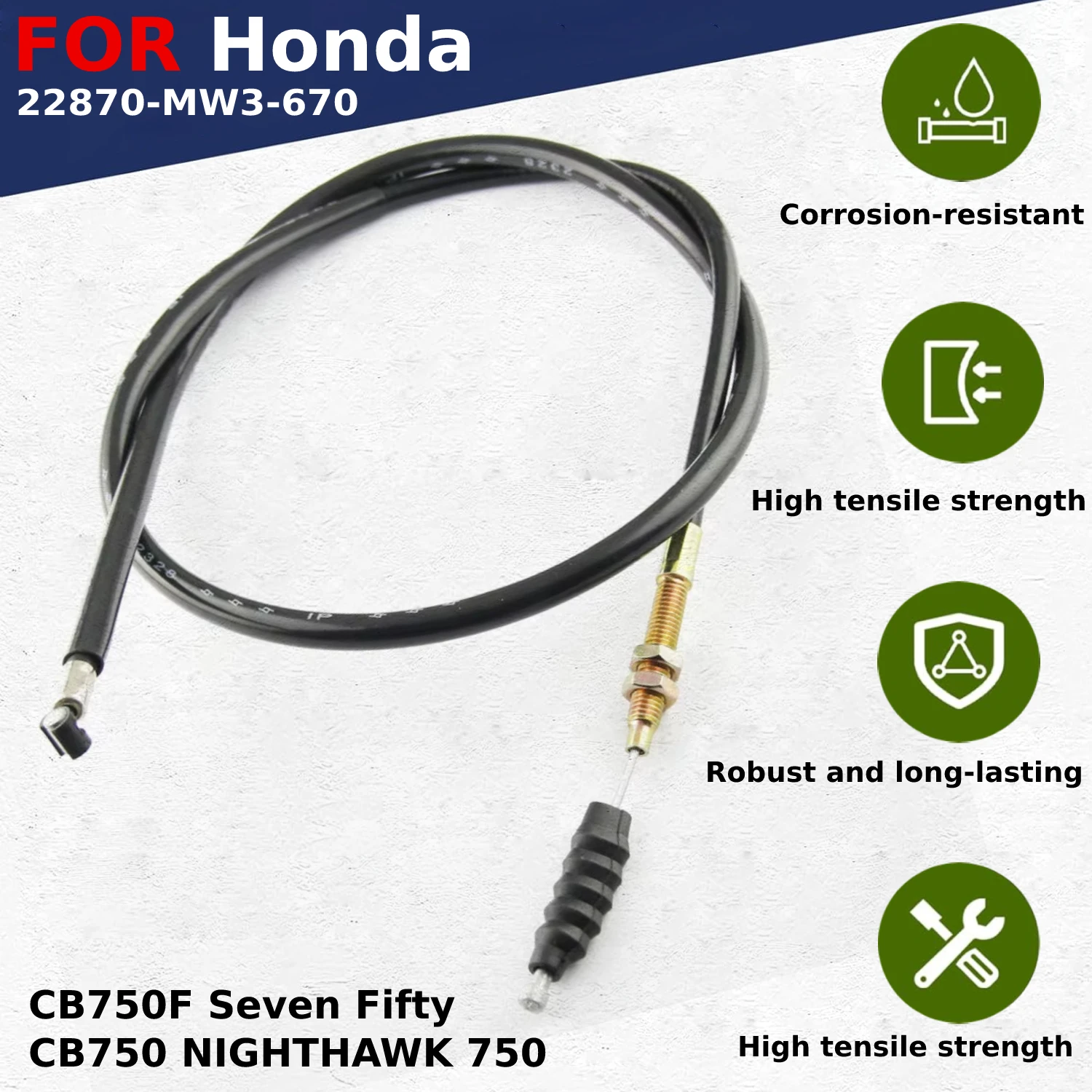 

Motorcycle Parts Clutch Cable Pull Brake Line For Honda CB750F CB750 Seven Fifty NIGHTHAWK 750 1992-2003 1991-2003 22870-MW3-670
