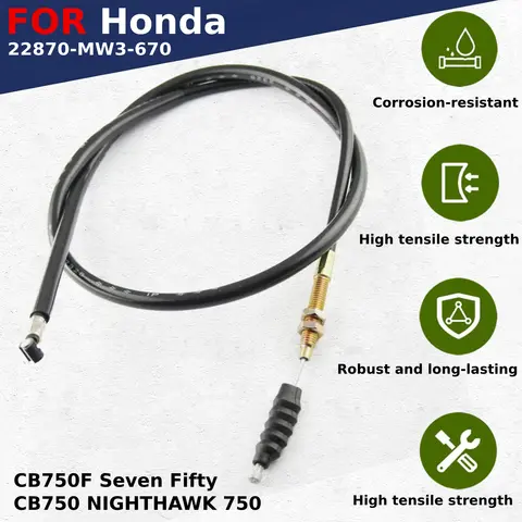 Motorcykeldelar Kopplingsvajer Dragbromsledning För Honda CB750F CB750 Seven Fifty NIGHTHAWK 750 1992-2003 1991-2003 22870-MW3-670 10 best sales Honda CB 750 Seven Fifty - №6