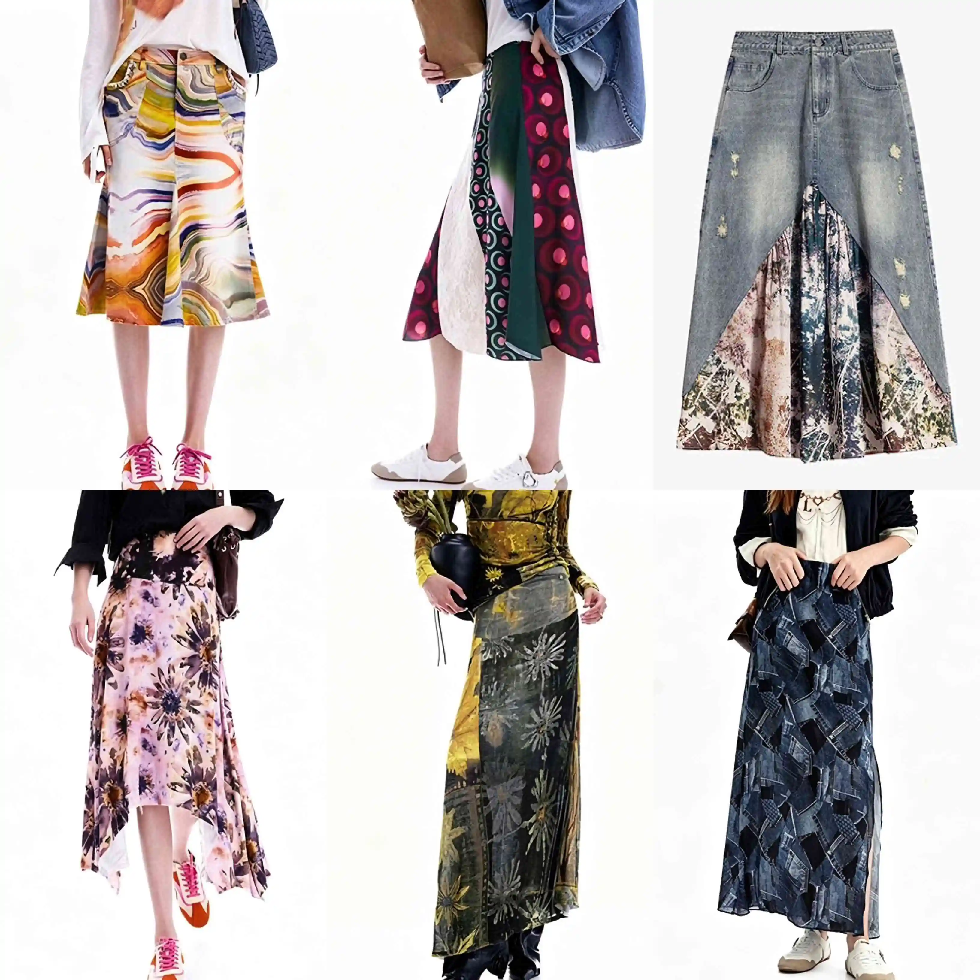 Foreign Trade Spain Original Single Women's Half Skirt Embroidered Flower Irregular Hemp Design Light Luxury Long Skirt