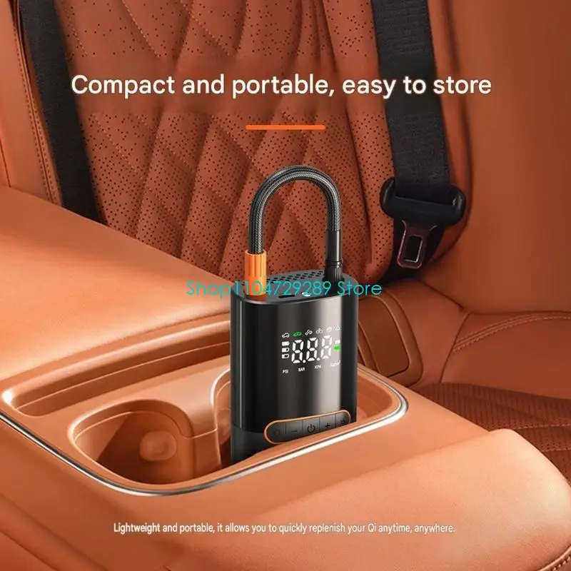 D8KE Convenient 7.4V Wireless Inflator Featuring Adjustable Settings For Tires Mattresses And