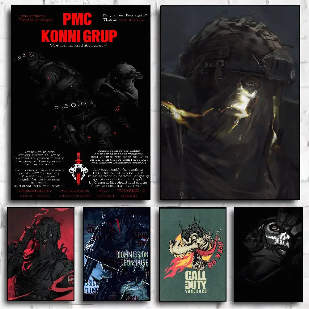 Fashion Cool Video Game Top Hot C-Call of d-Duty Gaming Poster Self-adhesive Art Paper Sticker Coffee House Bar Room Wall Decor