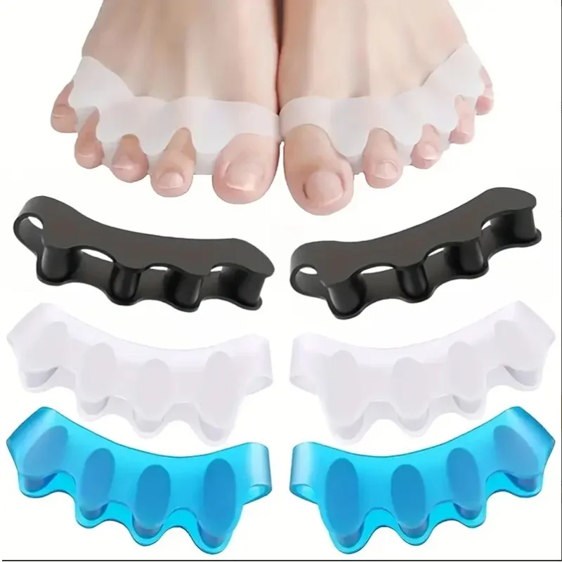 Separadores de dedos de silicona, Corrector reutilizable para el dolor de pies y juanetes, para mejorar la movilidad funcional, 1/3/5 pares