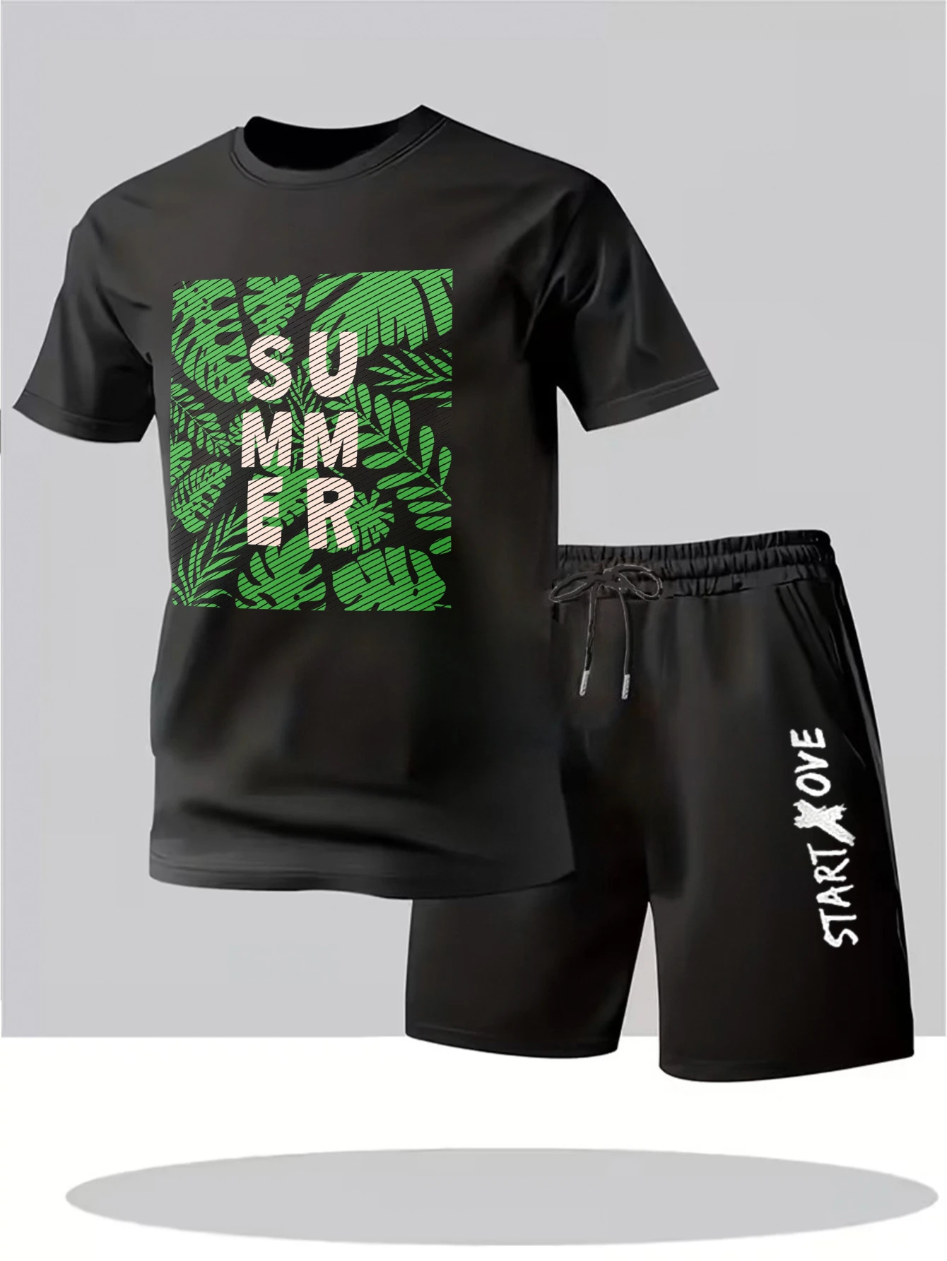 Men's set 2025 summer outfits two piece thin sweatshirt set Polyester sets for men Printed Suit for man men's chandals Graphic