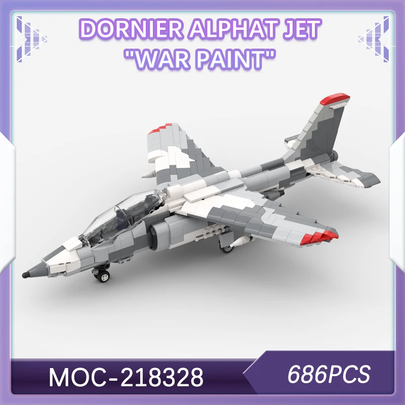 

686PCS Dornier Alphat Jet "War paint" Building Blocks Classics Fighter Bricks Plane DIY Toy Military enthusiast Gift MOC-218328
