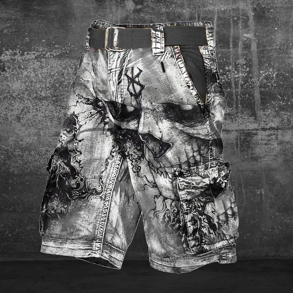 Men's Summer Cargo Shorts Are A Handsome, Comfortable, And Retro Everyday Streetwear With A Stylish 3D Print