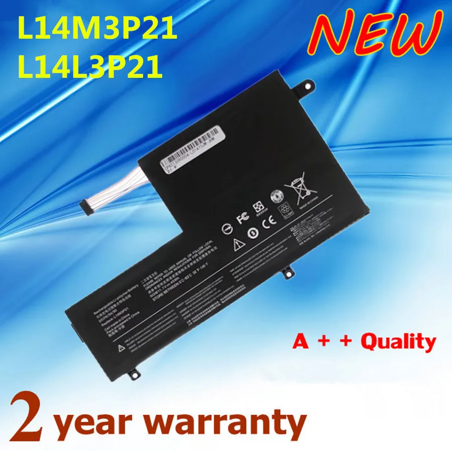 

L14M3P21 L14L3P21 Laptop Battery for Lenovo Flex 3-1470 1580 5B10G78611 Edge 2-1580 Yoga 500 14ISK