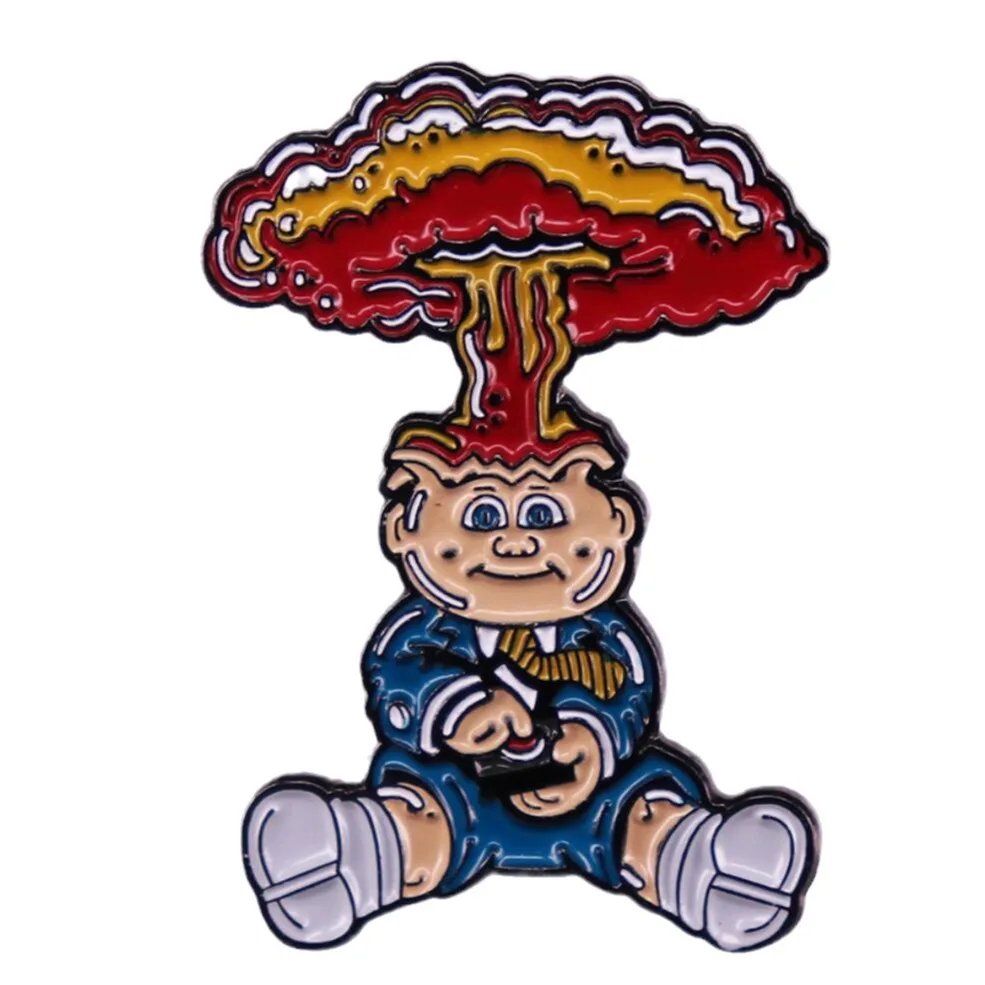 ถังขยะ เข็มกลัดเคลือบเด็ก