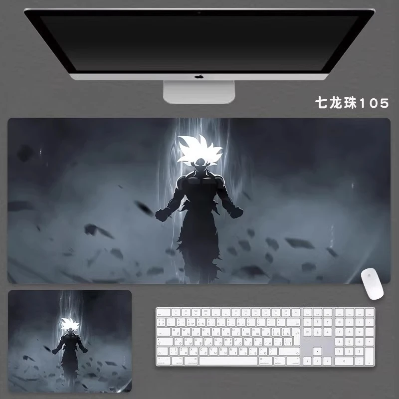 Büro-Schreibtischunterlage Neues Dragon Ball Leder-Mauspad Übergroßes Animations-Zweidimensionales E-Sport-Spiel Computer-Tastaturunterlage