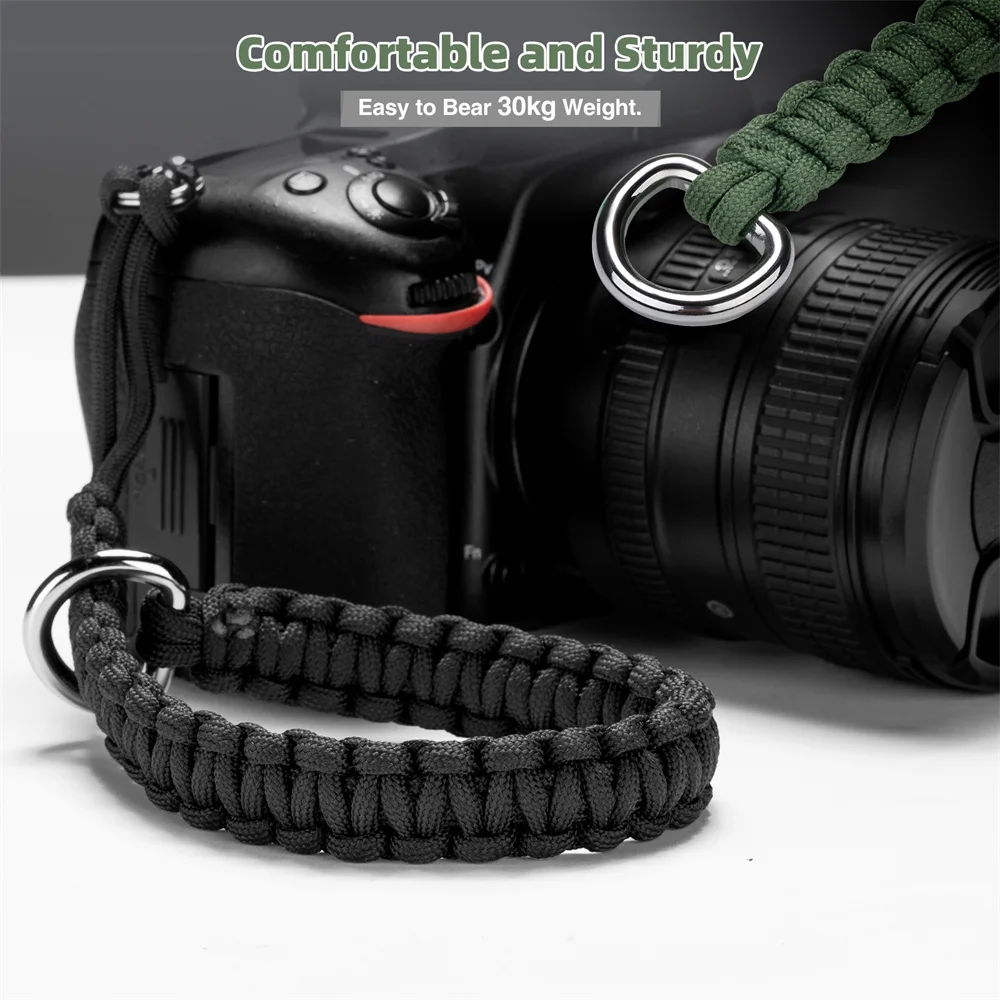 

Top Quick Release Connector With Base for Sony Canon Nikon Fujifilm Olympus Leica SLR Camera Shoulder Strap Hand-Woven Wristband