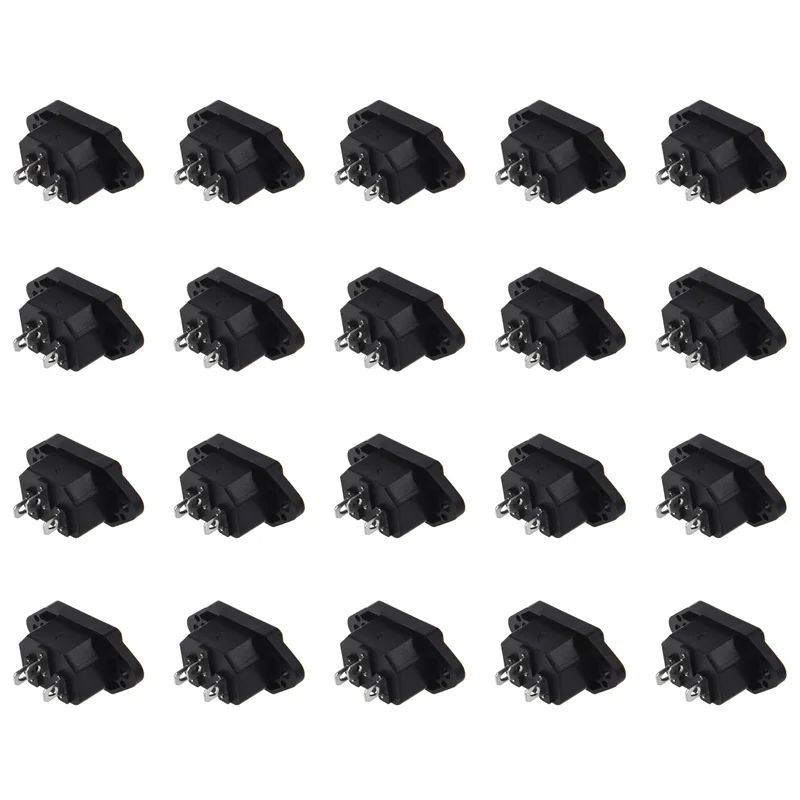 

BTLIFE-20X IEC 320 C14 Male Plug 3 Pins PCB Panel Power Inlet Socket Connector