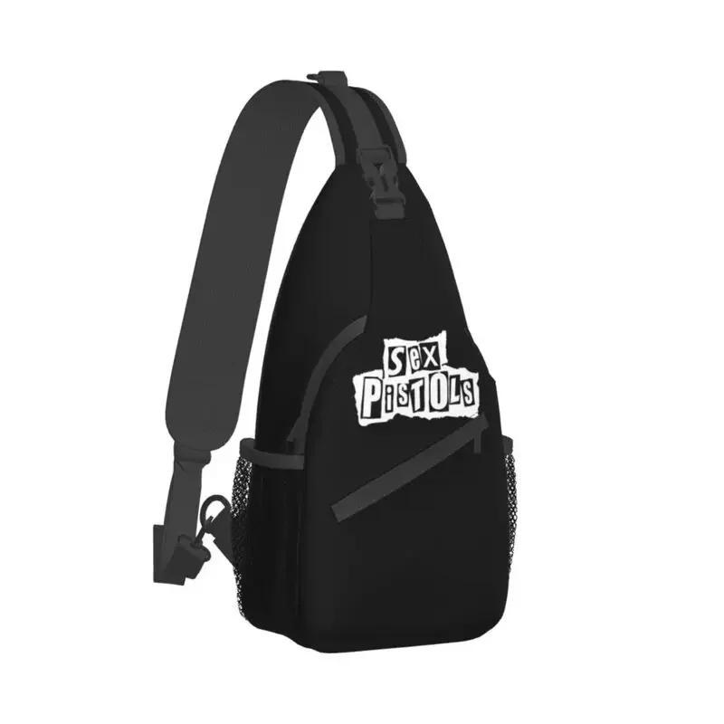 Casual Sex Guns Crossbody Sling Backpack Men Heavy Rock Shoulder Chest Bag for Hiking