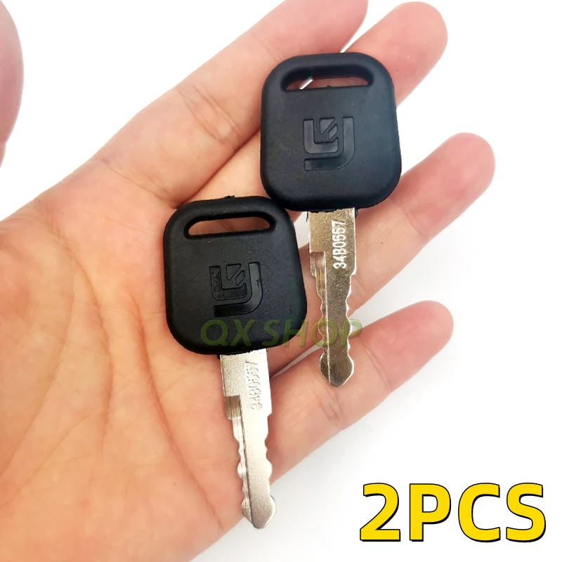 2PCS 34B0557 Key For Liugong Excavator And Heavy Equipment ignition and Door lock key