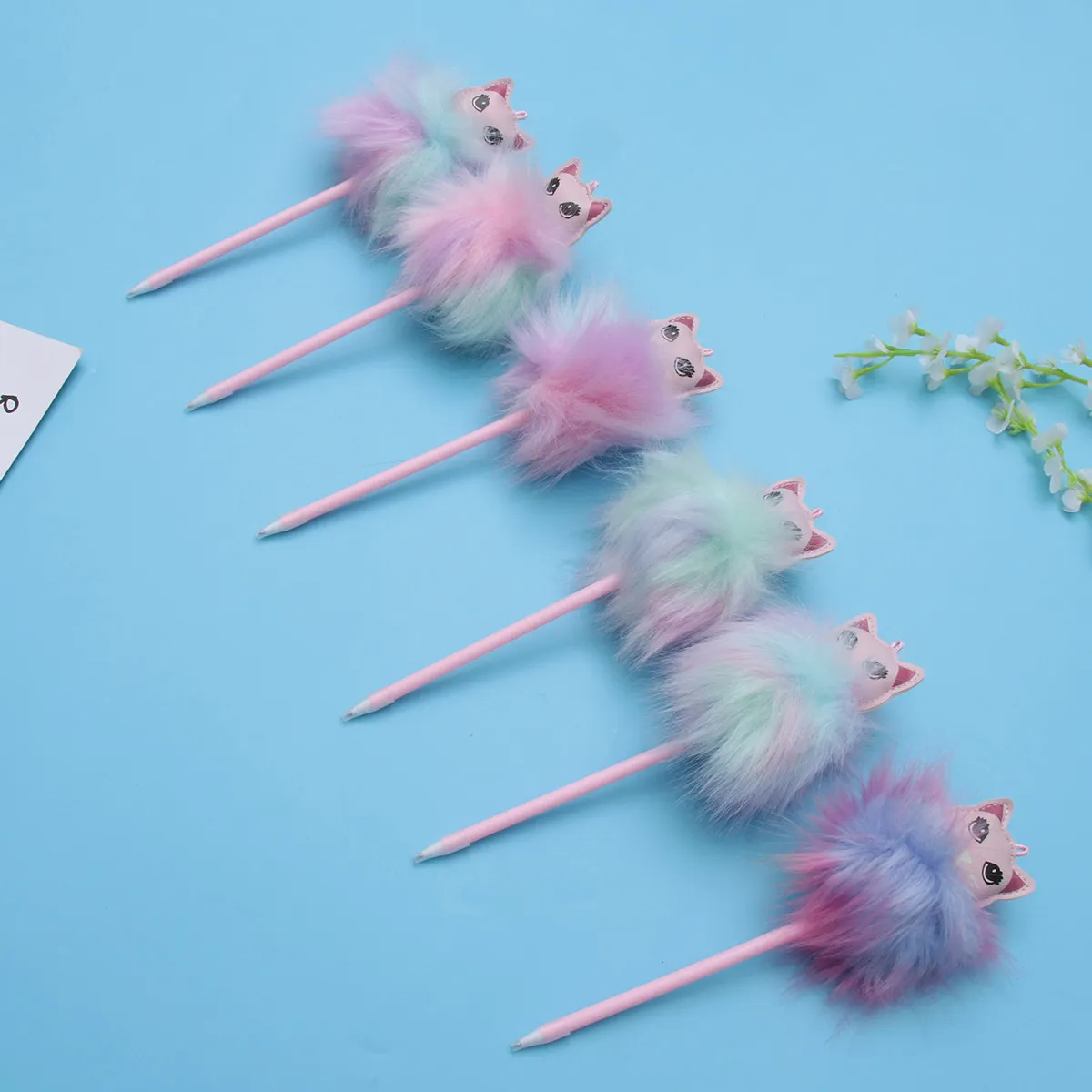 

12Pcs Colorful Ballpoint Pens Adorable Round Head Design Smooth Writing Kid Student Office School Use Creative Cute Gift