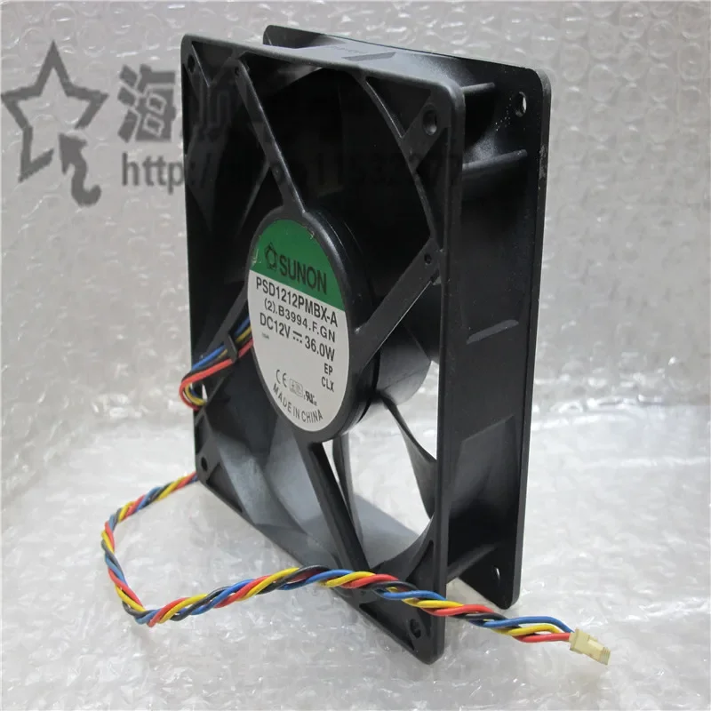 SUNON PSD1212PMBX-A (2).B3994.F.GN DC 12V 36W 120x120x38mm 4-wire Server Cooling Fan