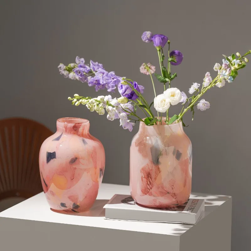For living room flower arrangement water raising ins advanced sense gradual change handmade colored magnetic powder vase