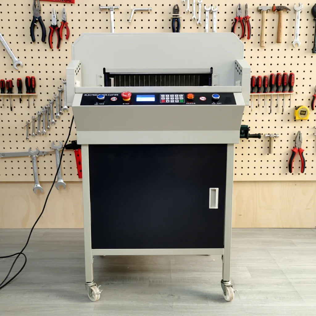 Automatic Electric Paper Cutter Precision Guillotine Trimmer With Digital Button Panel 220V/50HZ Metal Construction