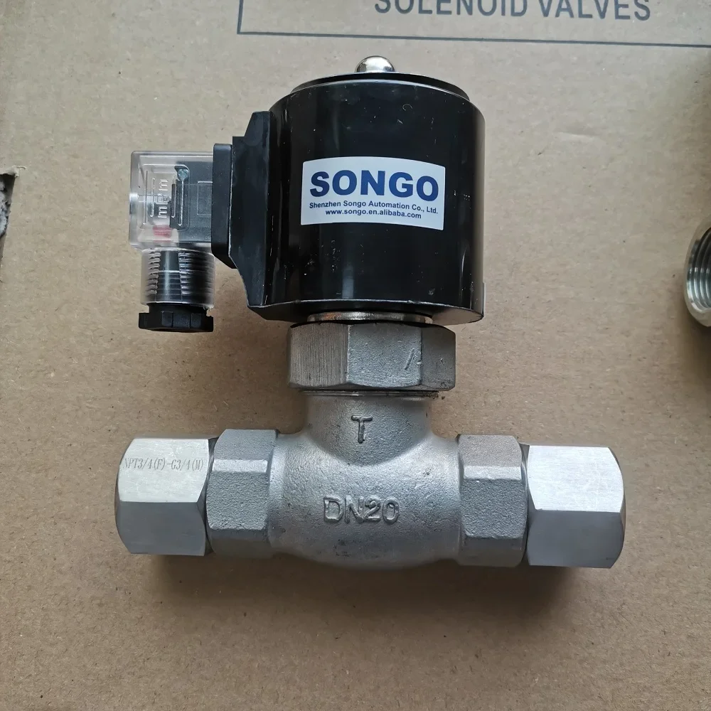 180 deg 16bar high temperature 2 way 12VDC piston steam steam magnetic electric solenoid valve