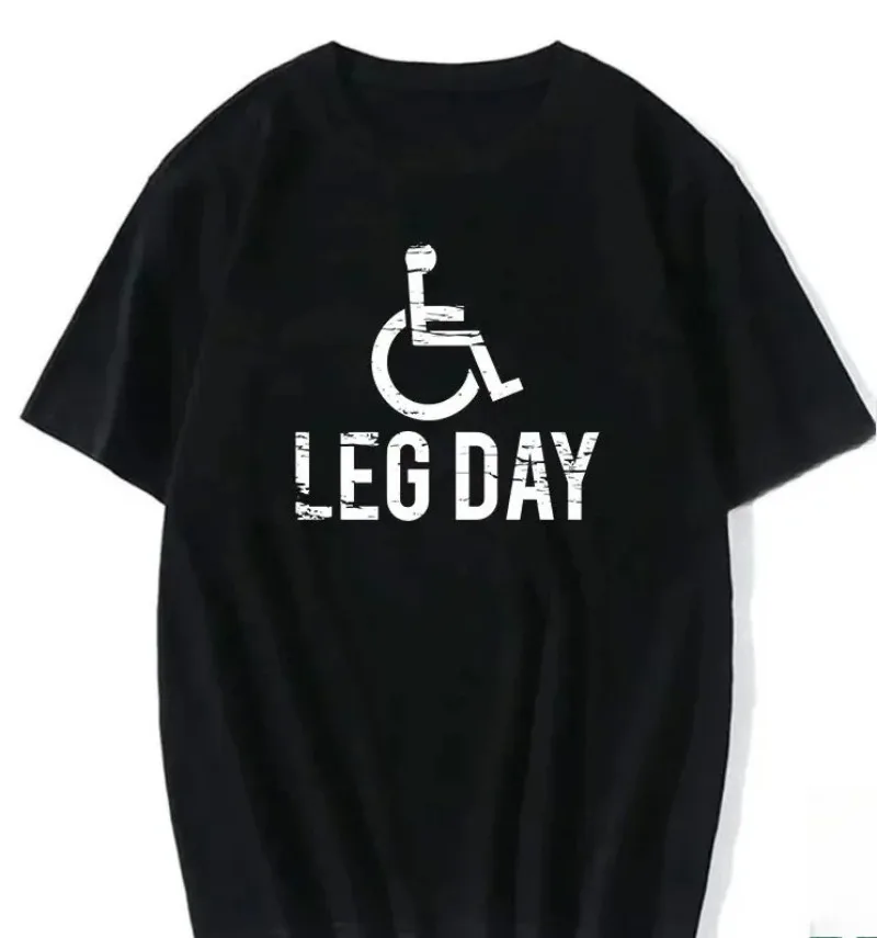 Novelty Leg Training Day Graphic Print Bodybuilder Tee Sarcastic Funny Short Sleeve Women T Shirt Casual Loose Fashion Women Tee