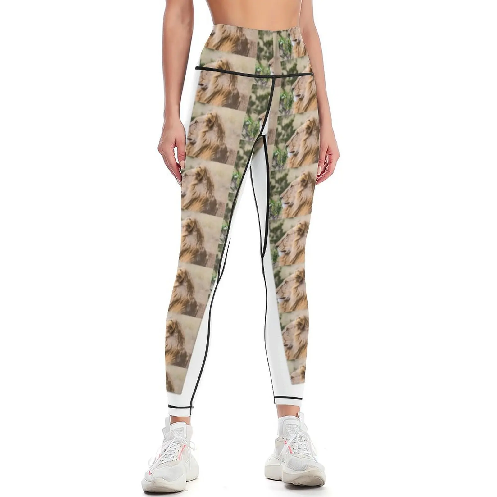 

Male Lion, Maasai Mara, Kenya Leggings Women's high waist Women's tights Womens Leggings