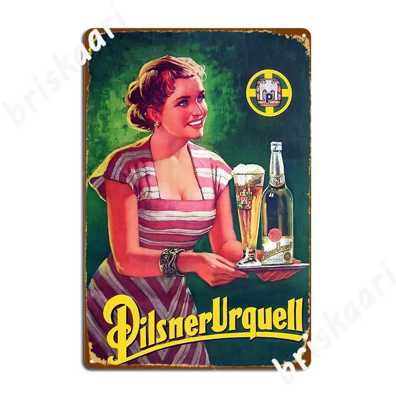 Pilsner Urquell Poster Metal Plaque Designing Pub Mural Painting Mural Tin Sign Poster