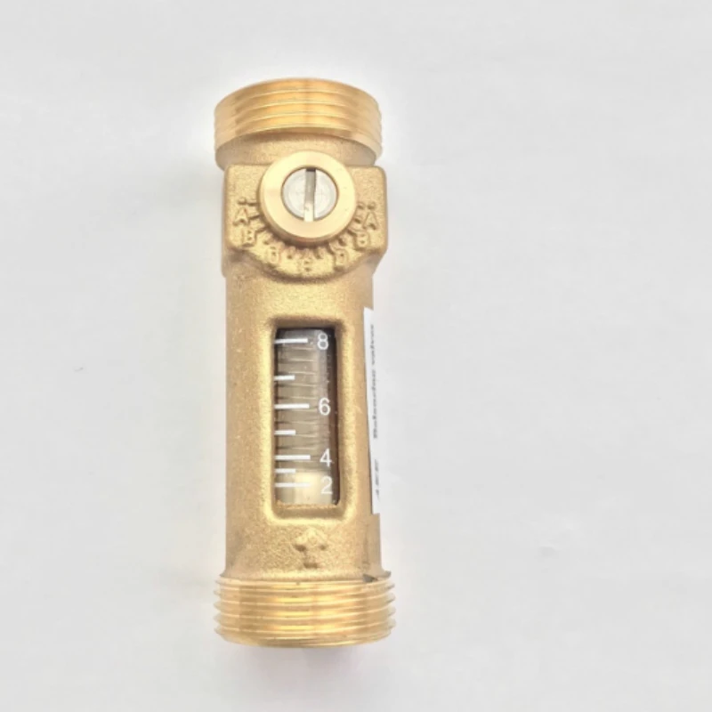 1PC Water flow balancing valve Spring flowmeter Brass Float Flow reader Balancing Valve adjustable mechanical float Flowmeter