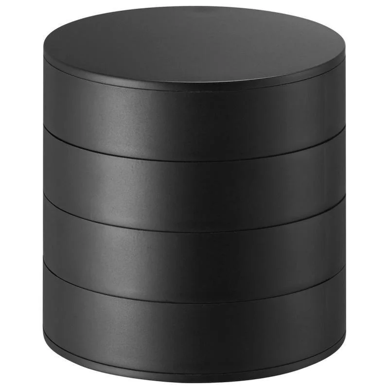4 Layers Rotating Jewellery Storage Box Women Necklace Desk Organizer Earring Holder Travel with Lid for Ring Bracelet Storage
