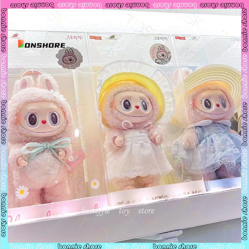 Popmart Anime Figure 17cm Mokoko Sweetheart Vinyl Spring Flowers Summer Party Labubu Figures Girl Collection Birthday Toy Gift