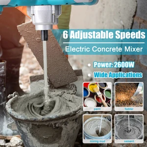 Portable Electric Concrete Mixer Portable Certus Agitation Tool 6 Speeds Mixture Mixture Mish 8 Main Sales Mixer Mixer - №6