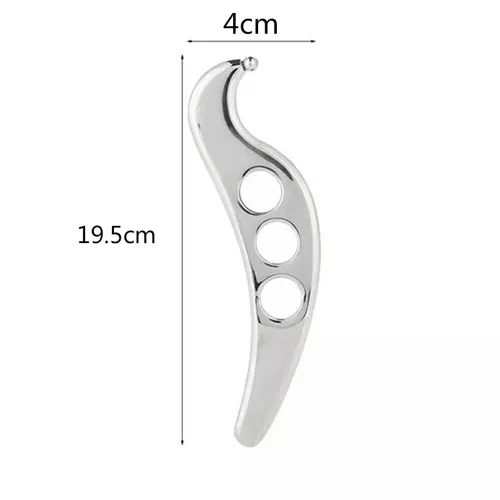 Imagen 2 del producto Tabla de raspado de masaje Manual, herramienta de masaje Gua Sha de acero inoxidable, liberación miofascial, movilización de tejidos