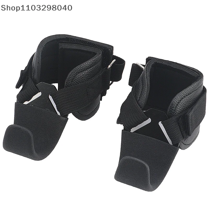 Leather Weight Lifting Hook Gym Fitness Weightlifting Non-slip Heavy Duty Steel Strong Load Capacity Wrist Strap Hook Pull-up