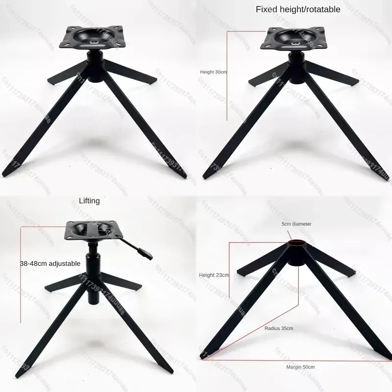 Heavy Duty Iron Base Bracket for Computer Chair High Style Metal Foot Rest Frame Accessories for Office Meeting Leisure