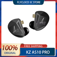 KZ AS10 PRO Wired Earphone HIFI In-ear Professional Music Earphone Wire Upgrading Ergonomic For Music Lover PC Gamer Accessroies