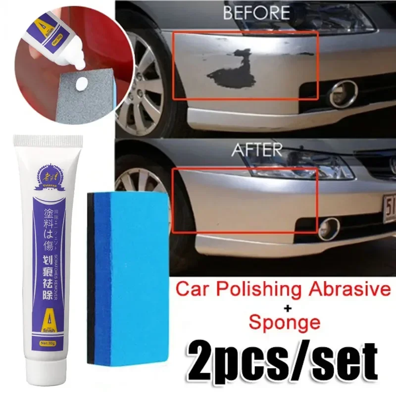 Car Scratch Remover Car Polishing Paste with Sponge Car Body Paint Care Kit