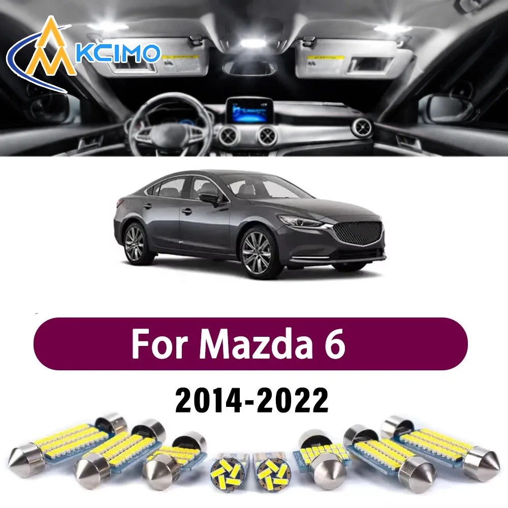 

LED Interior Light Kit For Mazda 6 2014-2022 Dome Map Lamp White Blue Car Accessories Super Bright