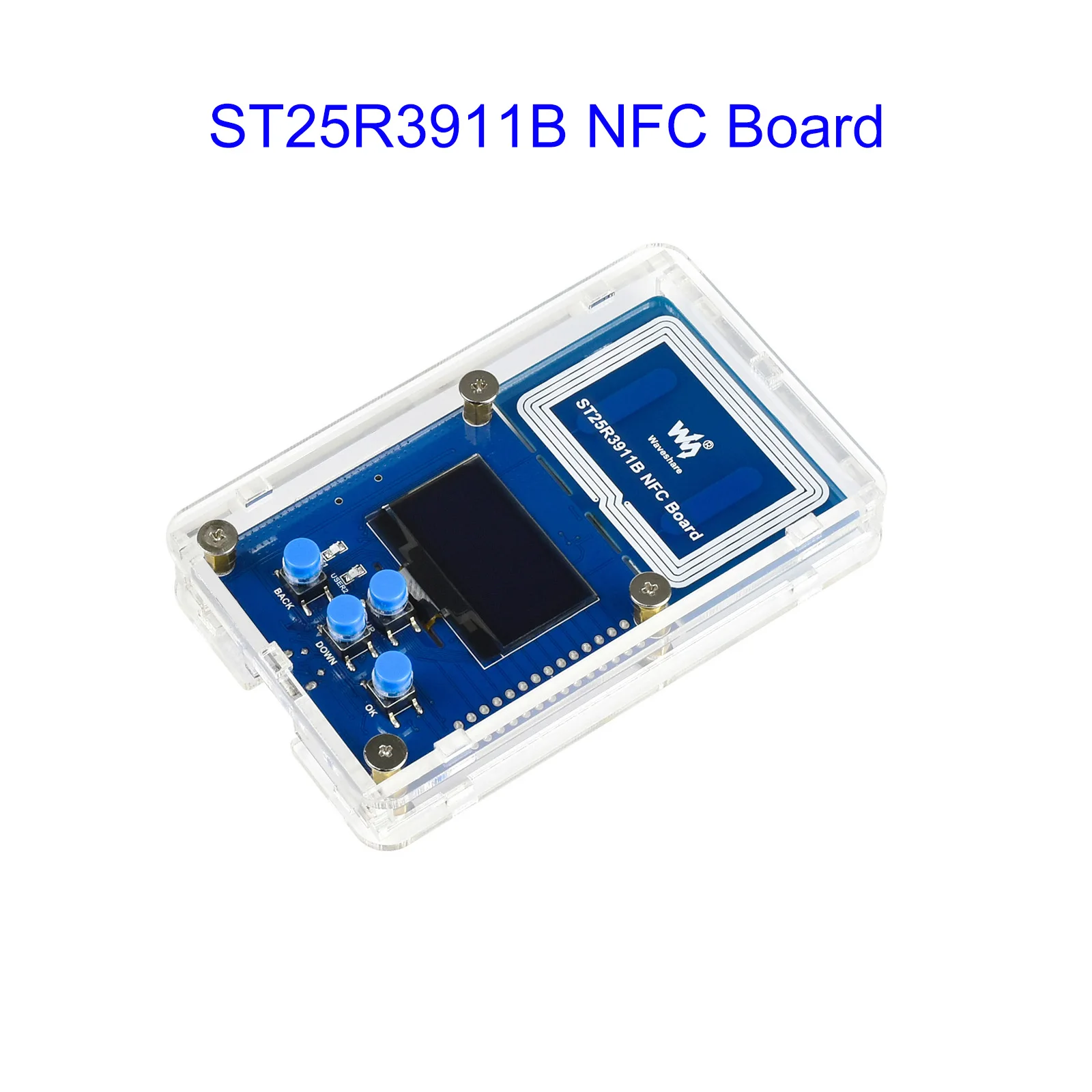 Waveshare ST25R3911B NFC Development Board Kit, NFC Reader, AT32F413RCT7 Controller, Multi NFC Protocols