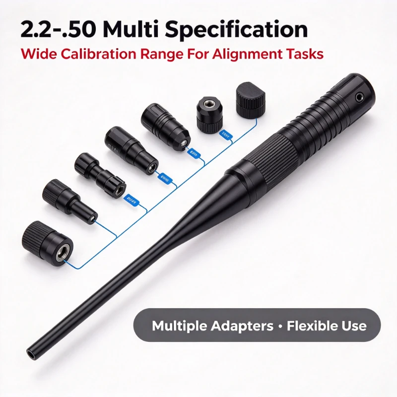 Multi Specification Red Laser Collimator .22-.50 Laser Calibration Pen Portable Optical Dot Positioning Alignment Instrument