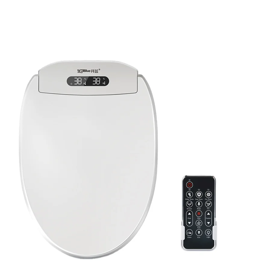 Modern Intelligent Home Decoration Automatic Sensor Flushing Electric Toilet Remote Control Elongated Seat No Tank