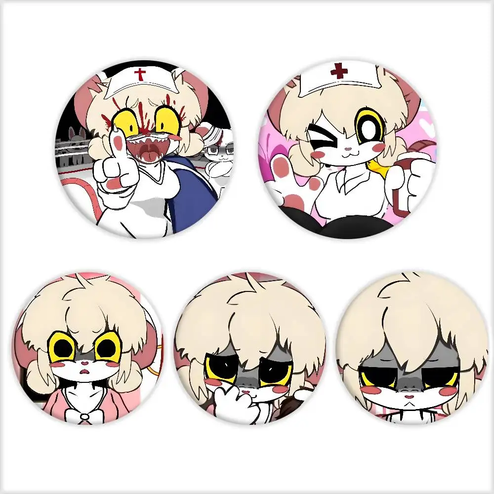 الرهيب ماوس L-لورنا لطيف المينا الإلكترونية شارات الإبداعية صفيح دبابيس مضحك شارة بروش معدني للملابس قبعة ديكور مجوهرات هدايا