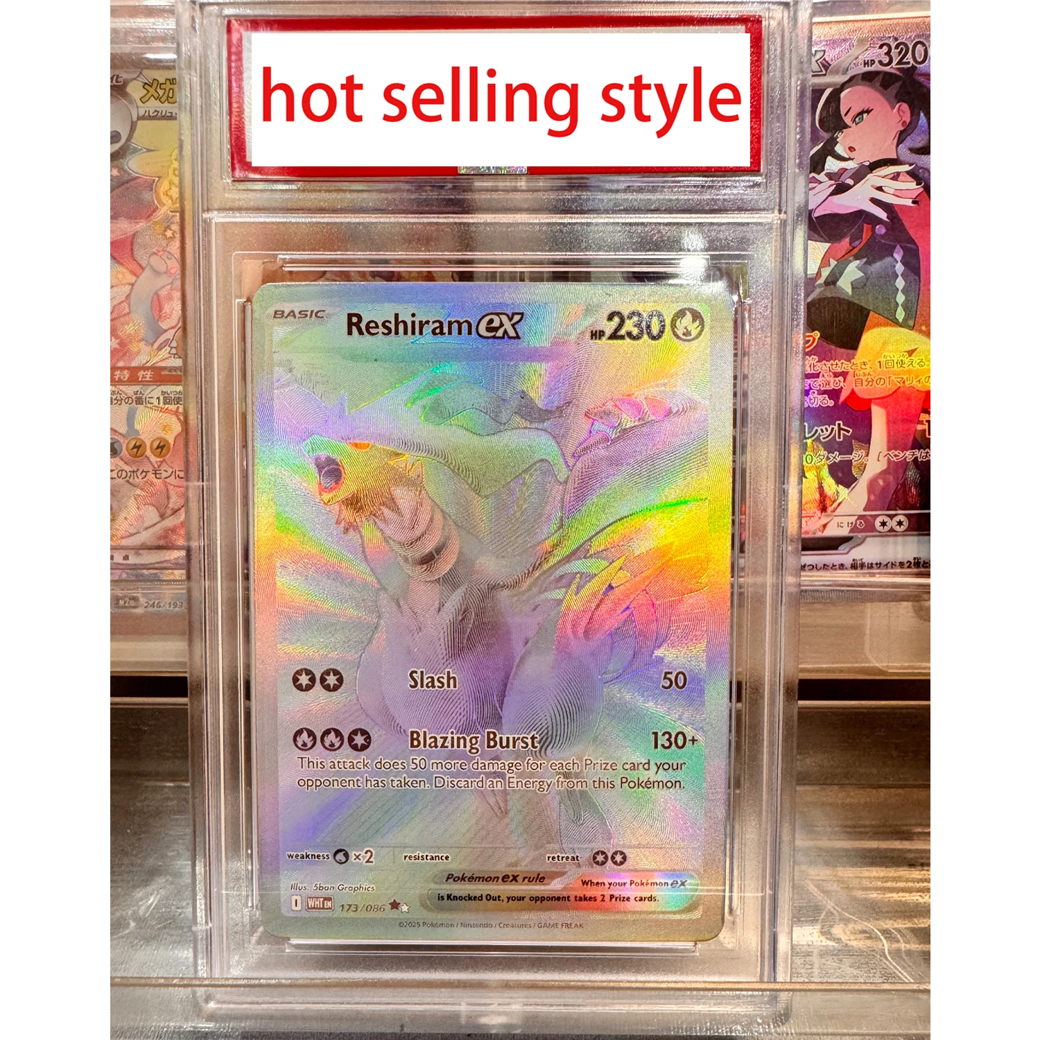 Diy Self Made Sv Reshiram Ex Rating Card Duplicate Version Reshiram 10 Points Rating Card Anime Card Gift Toys
